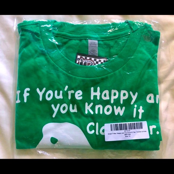 NWT T-Rex 'Happy and You Know It' Tee, L (10/12) - Picture 2 of 2